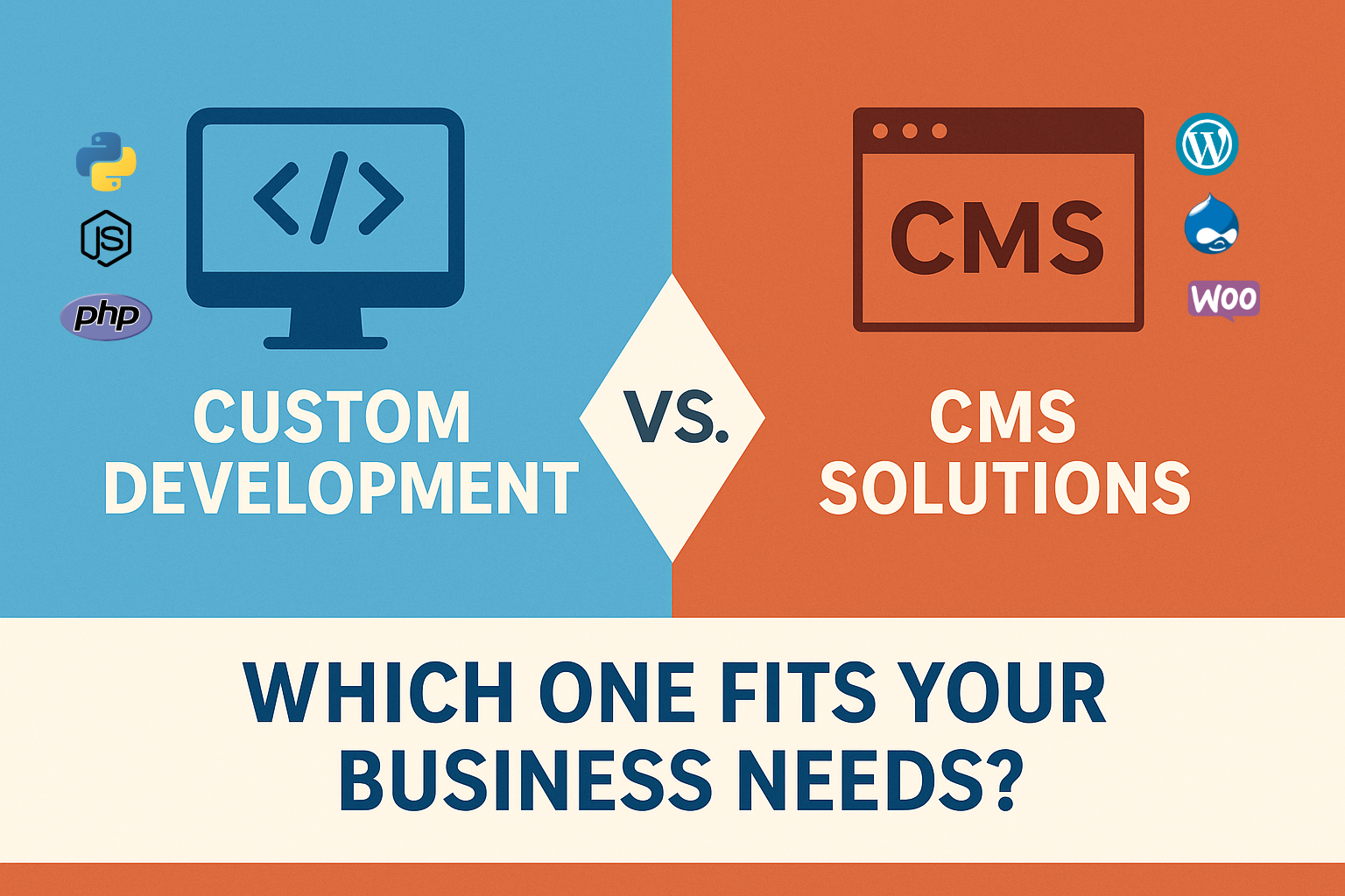 Custom Development vs CMS Solutions: Which One Fits Your Business Needs?
